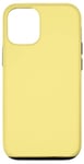 Coque pour iPhone 15 Pro Couleur jaune clair simple