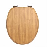 Casaria - Siège de wc Système d'abaissement automatique mdf abattant standard salle de bain lunette couvercle toilette Bambou