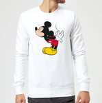 Disney Mickey Mouse Mickey Split Kiss Sweatshirt - White - S