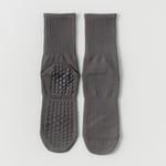 Yogastrumpor Anti-halk Sportsockor Pilatesstrumpor Dark gray