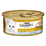 Ekonomipack: Gourmet Gold Fine Paté 24 x 85 g - 12 x Tonfisk och 12 x Kyckling