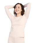 LAPASA Haut Thermique Femme Maillot de Corps à Manches Longues sous-Vêtements Chauds Thermoflux Automne/Hiver L39 Beige (1 Haut, Moyen) XL