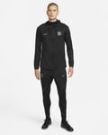 Nike F.C Barcelona Strike Hoodie Football Tracksuit Sz M /Black/Dark Steel Grey