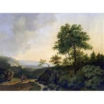 Artery8 Francois Roos View In The Harz Mountains Painting Premium Wall Art Canvas Print 18X24 Inch