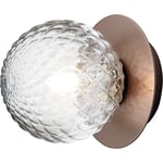 Liila 1 Wall/Ceiling Lamp 140 mm, Dark Bronze / Clear