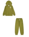 Champion Legacy Play With Graphics B (306913) - Ultra-light Soft Compact Powerblend Fleece Hooded Tracksuit, Olive Green (GNUM), 5-6 years (XS) Boys FW24