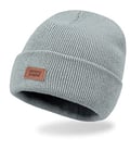 Levi's Unisex-Adult Classic Knit Cuffed All Season Beanie Hat, Seafoam Solid, One Size