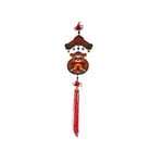 lachineuse - Grand Pendentif Feng Shui - Dieu Chinois Caishen - Pendentif à Suspendre en Bois - Longueur 80 cm - Traditions Richesse et Prospérité - Déco Maison Bureau - Idée Cadeau Chine, Asie