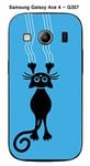 Onozo Coque Samsung Galaxy Ace 4 - G357 Design Chat Griffe Fond Bleu