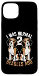 Coque pour iPhone 15 Plus J'étais normal il y a 2 Beagles Dog