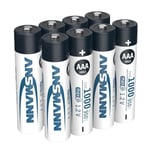 ANSMANN AAA Rechargeable Batteries [Pack of 8] 1000 mAh NiMH High Capacity AAA Type Size Battery For Cordless Phone Handsets, Toys, Digital Cameras, Remote Controls & Game Consoles