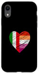 Coque pour iPhone XR Drapeau LGBTQ Italie Lesbienne Pride Cœur Amour LGBTQIA