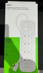 Belkin 8-Outlet Surge Protector Power Strip Wall-Mountable 8 AC Outlets 2 USB-C