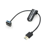 Cable HDMI 8K 2.1 haute vitesse pour Atomos Ninja V Moniteur HDMI droit vers vers le bas Cordon pour Z CAM E2, pour Sony FS5 | FS7| Cam¿¿ras A7S3 10 pouces | 25 CM