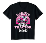 Youth Tractor Girls Funny Daddys Little Tractor Girl T-Shirt