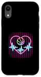 Coque pour iPhone XR Heartbeat Panier de basketball Heart Line Pulse Player Sport Basket