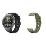 HUAWEI Watch GT 5 Pro 46mm Noir + EasyFit 3 Fluoroelastomer Strap Vert