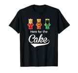 Here For The Cake Funny Epiphany Pun 3 Kings T-Shirt