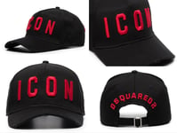 Dsquared2 Icon Baseball Cap Black Red Bnwt Cult Hat