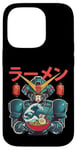 Coque pour iPhone 14 Pro Ramen japonais Mecha Robot géant La grande vague Anime