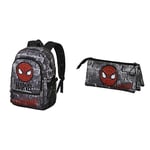 Marvel Spiderman Amazing FAN 2.0 Fight Backpack + Triple Pencil Case