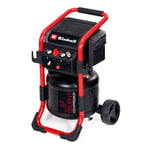 Einhell Compresseur TE-AC 240/24 Silent (1 500 W, 10 bar max., cuve de 24 l, sans lubrification, capacité de pompage de 240 l/min, compresseur silencieux 70 dB, 2 manomètres, réducteur de pression)