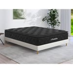 Vente-unique.com Matelas 160 x 200 cm ressorts ensachés surmatelas intégré ép.28cm - BLACK DREAM de YSMÉE