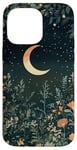 iPhone 14 Pro Max Night Forest Dark Cottagecore Crescent Moon Botanical Case