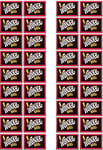 ICING Willy Wonka, Wonka Bar Chocolate Wrapper EFFECT Edible Cupcake Topper x 36