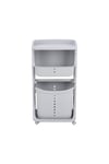 3-Tier Storage Rack Laundry Basket with Wheels