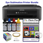 Dye Sublimation Printer Bundle - WF-2110W, Cartridges, Ink & Transfer papers