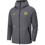 Nike Inter MNSW TCHPCKHOODIE FZCL Sweatshirt à Capuche Homme, Multicolore-Gris/Jaune (Dark Grey/Tour Yellow), M