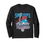 The Smurfs Baseball Since 1958 Brainy Smurf Logo Long Sleeve T-Shirt