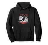 Kids 5th Birthday Retro Ice Hockey 5 Years Old Boy Girl Pullover Hoodie