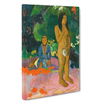 Words Of The Devil By Paul Gauguin Canvas Print for Living Room Bedroom Home Office Décor, Wall Art Picture Ready to Hang, 30 x 20 Inch (76 x 50 cm)