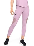 Under Armour Women Rush Crop Capri - Pink Fog//Black (694), X-Small