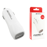 AA CHARGE-IT USB Car Charger-White