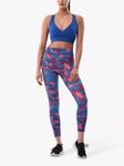 Closet London Camouflage Print Sports Leggings, Blue/Multi