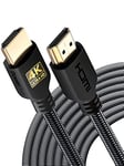 PowerBear 4K HDMI Cable 9 M | High Speed, Braided Nylon & Gold Connectors, 4K @ 60Hz, Ultra HD, 2K, 1080P, ARC & CL3 Rated | for Laptop, Monitor, PS5, PS4, Xbox One, Fire TV, Apple TV PC