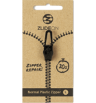 Zlideon Normal Plastic Zipper L Retkeilytarvikkeet BLACK