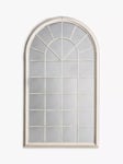 Gallery Direct Fura Outdoor Garden Wall Window Style Arched Mirror, 131 x 75cm