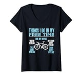 Womens Funny Watch Cycling Research About Cycling Bicycle V-Neck T-Shirt