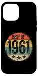 Coque pour iPhone 12 Pro Max Best Of 1961 Cadeau d'anniversaire pour homme et femme 64 ans