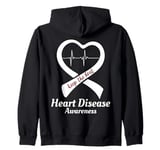 Heart Disease Awareness Keep The Beat Valentines Zip Hoodie