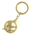 Bronze Alloy Mockingjay Keyring Hunger Games Inspired