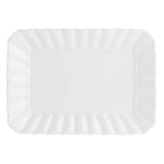 la Porcellana "Ducale rectangulaire à pâtisserie Plateau Boîte Cadeau, Blanc, 20 x 13 cm