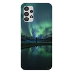 Tryckt silikonfodral som är kompatibelt med Samsung Galaxy A13 4G Northern Lights