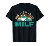 Mens Man I Love Frogs for a Dude Love Frog-Amphibian Lovers T-Shirt