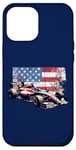 iPhone 12 Pro Max Vintage Auto Racing Car American Flag 4th of July, Auto Race Case