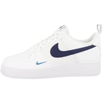 Nike Homme Air Force 1 '07 Sneaker, White Deep Royal Blue L Photo Blue, 45.5 EU